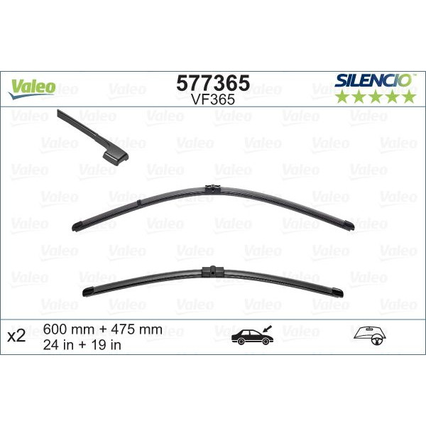 VF365 Silencio Wiper FB OE RHD VF365 Kit image