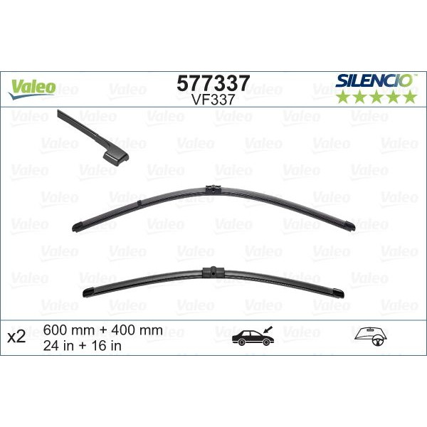 VF337 Silencio Wiper FB OE RHD VF337 Kit image