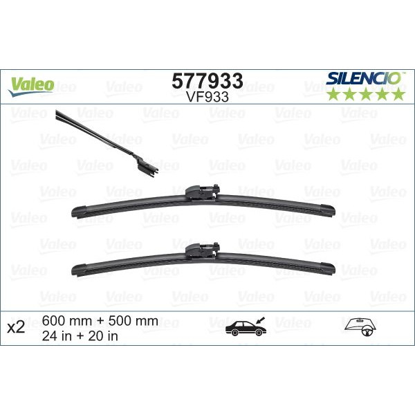 VF933 Silencio Wiper FB OE RHD VF933 Kit image