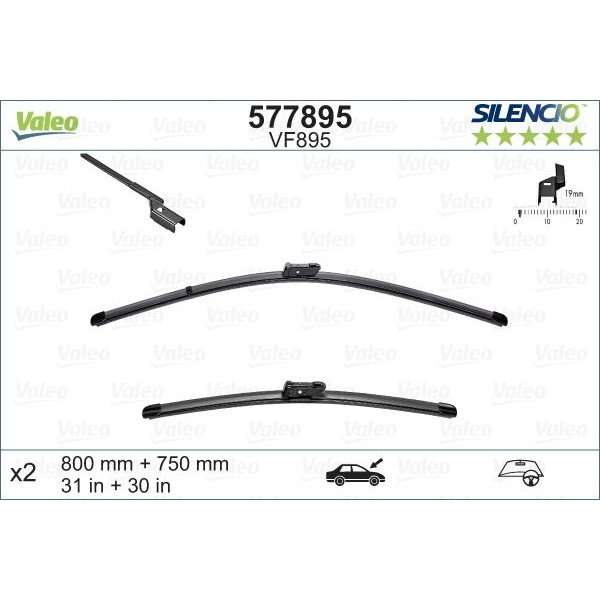 VF895 Silencio Wiper FB OE RHD VF895 Kit image