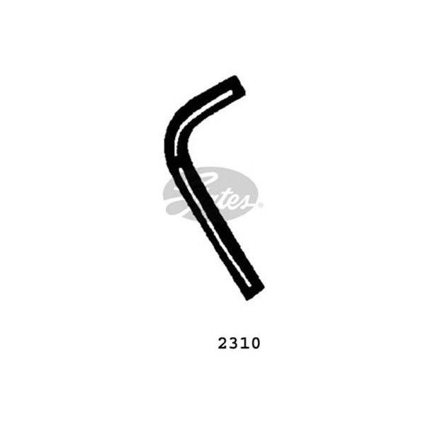 CURVED RADIATOR HOSE 215MMX18 image