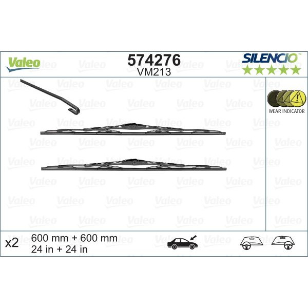 VM213 Silencio Wiper Perf LHD RHD VM213 Kit image