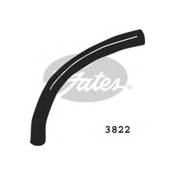 CURVED RADIATOR HOSE 380MMX26 image