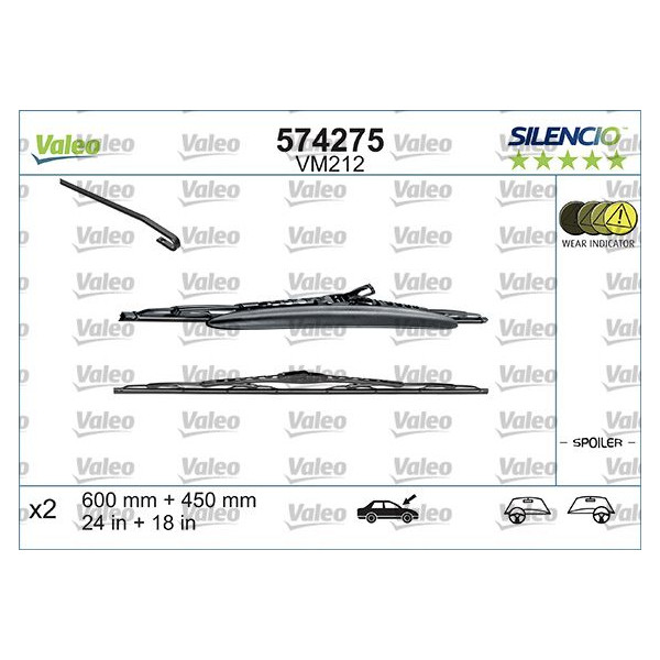 VM212 Silencio Wiper Perf LHD RHD VM212 Kit image