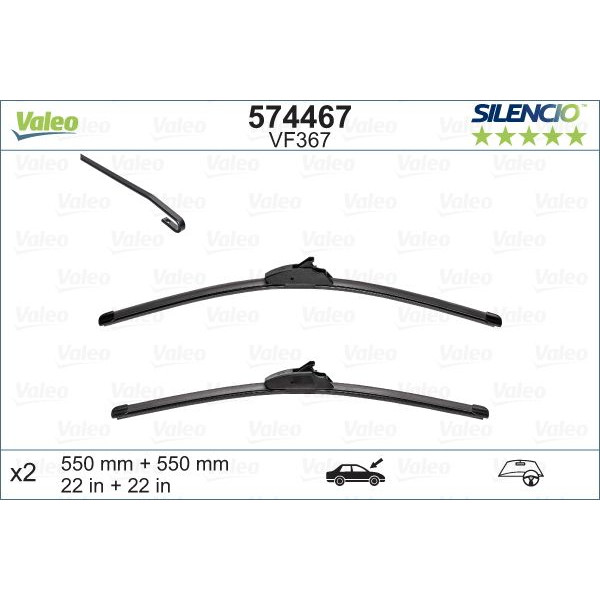 VF367 Silencio Wiper FB OE RHD VF367 Kit image